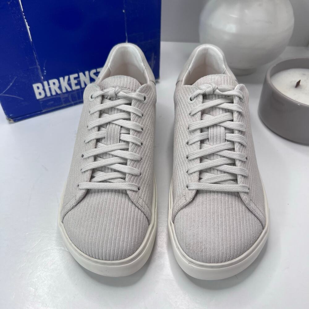 Birkenstock Bend Low Suede Embossed Corduroy Sneaker Antique White Women 6 EU37 - Picture 5 of 10